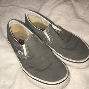 Grey slip on vans